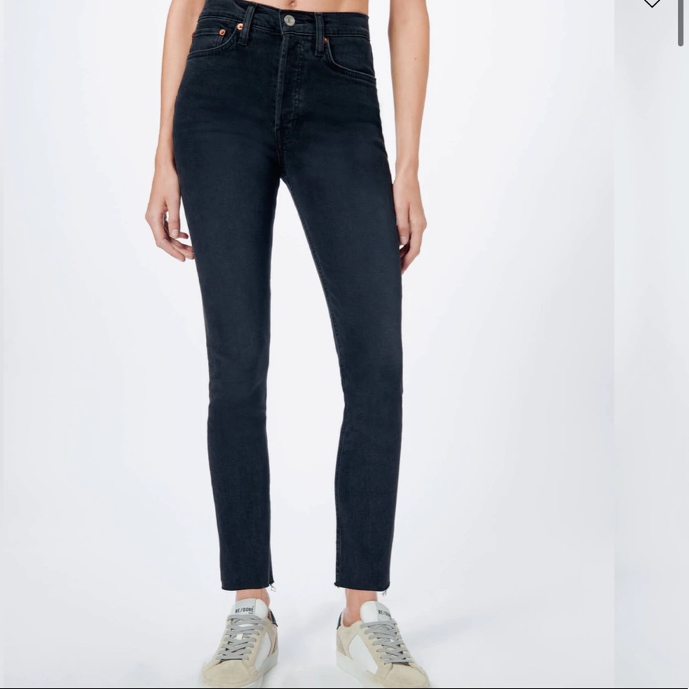 RE/DONE Faded Black Jeans